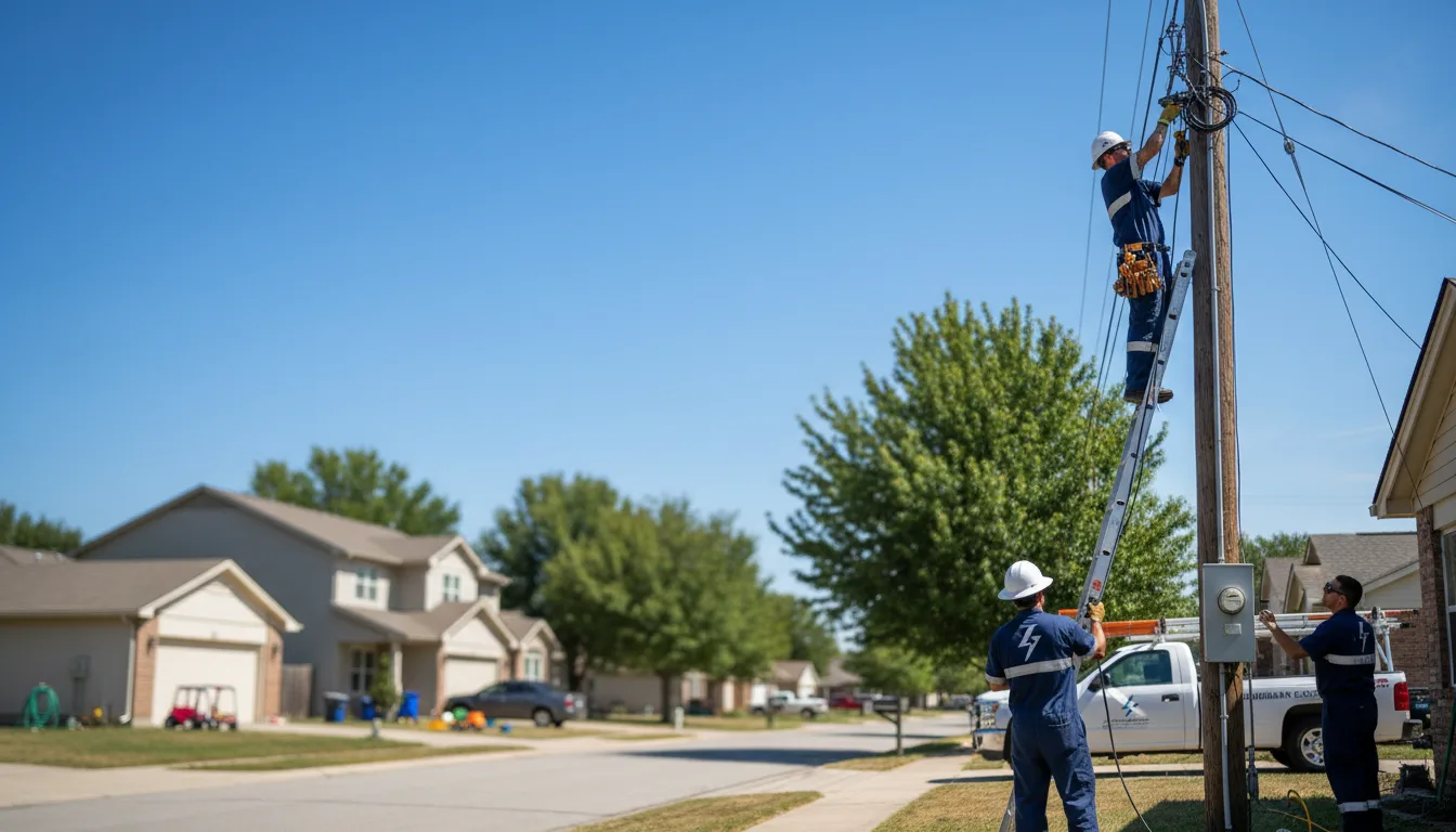 Residential electrician providing installation services in Hustle, VA